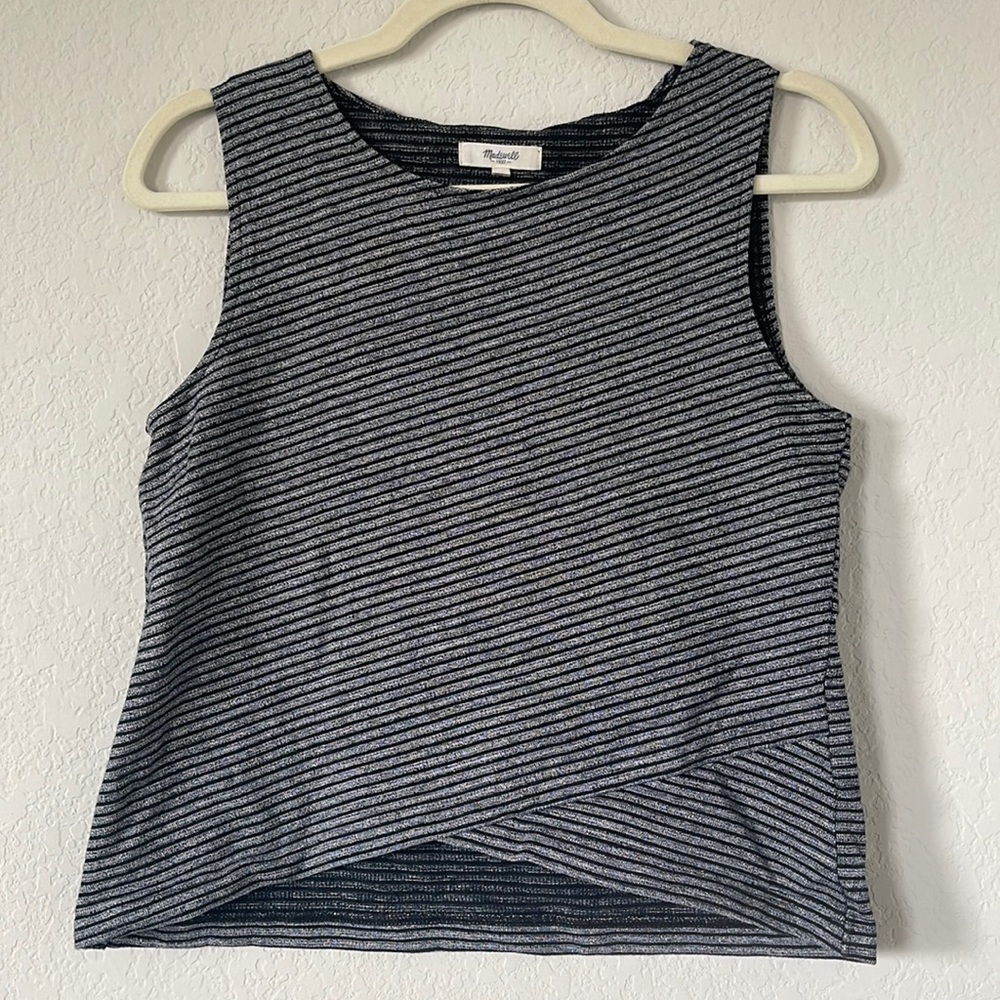 Madewell Stripes crossover tank top